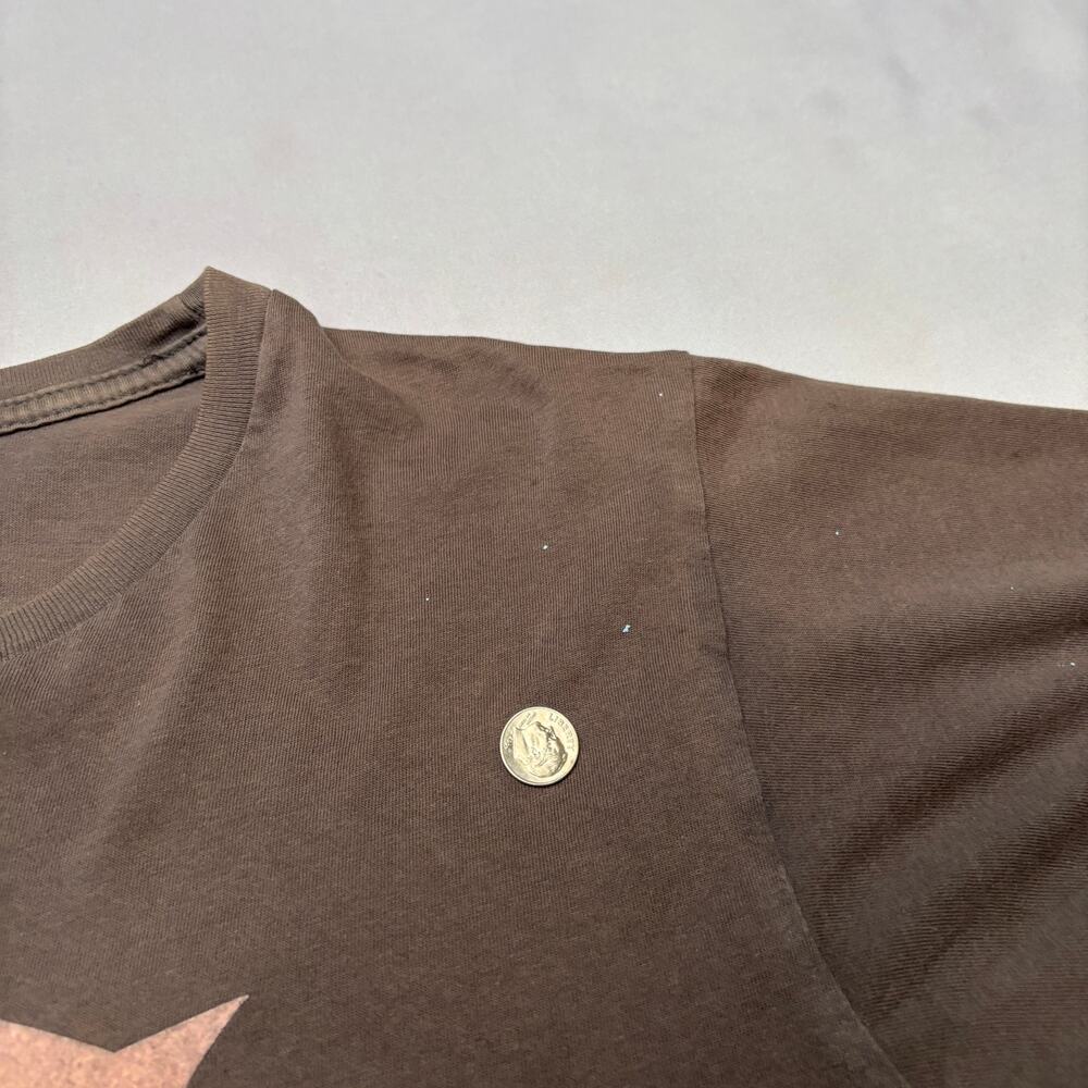 Vintage Y2K Pink Floyd Flocked Pink Pig Brown Short Sleeve T Shirt Men's Small - Picture 10 of 13